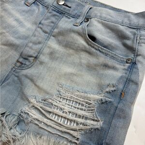 American Eagle Light Blue Distressed Jean Shorts size 6